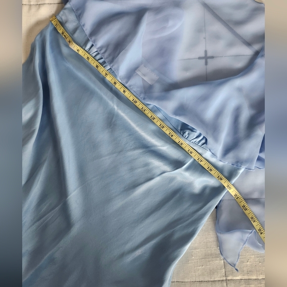 ASOS DESIGN cape detail maxi dress in blue - Picture 8 of 8